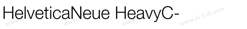 HelveticaNeue HeavyC字体转换